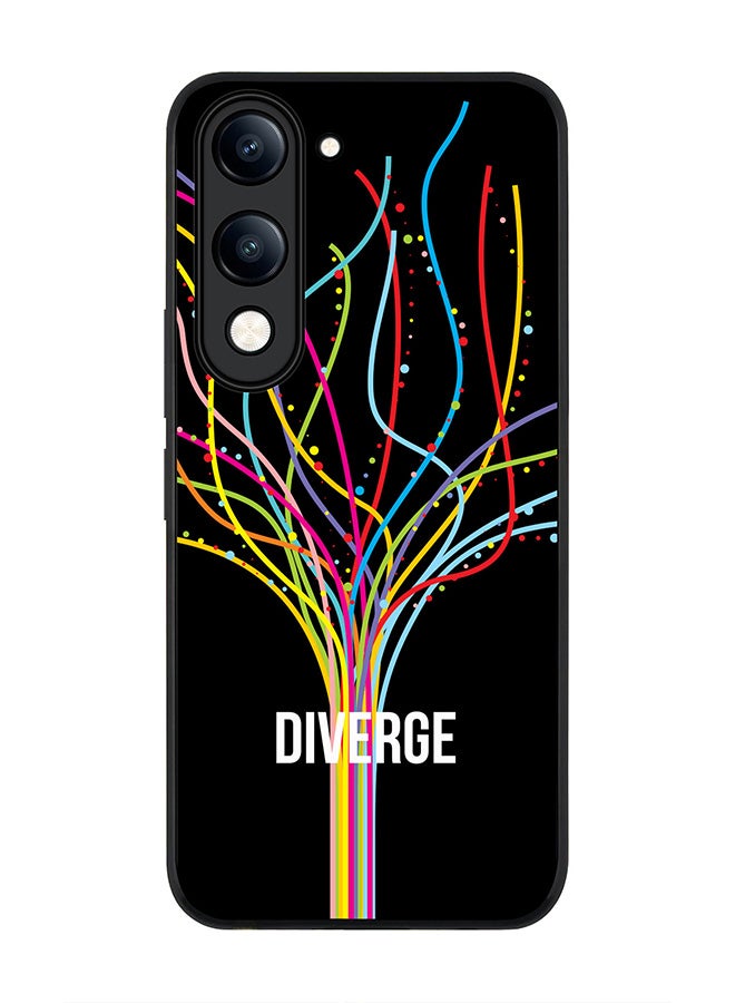 For vivo Y29s 5G / Y19s 5G Case,Slim fit Camera Protection, Shockproof Thin Phone cover  - Diverge (Black)